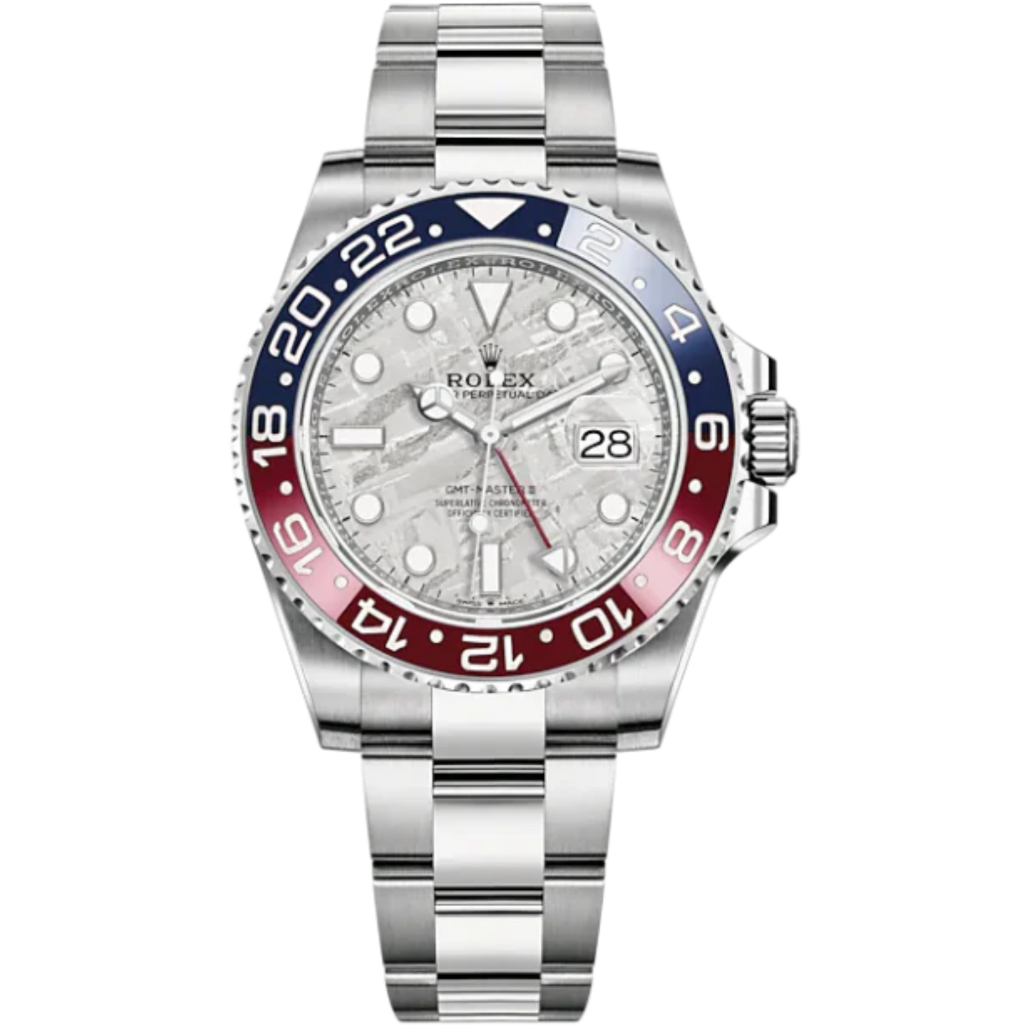 Rolex GMT Master II 126719BLRO 40mm White Gold Meteorite Dial Ceramic Bezel
