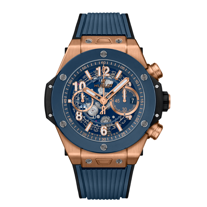 Big Bang 44mm UNICO KING GOLD BLUE CERAMIC