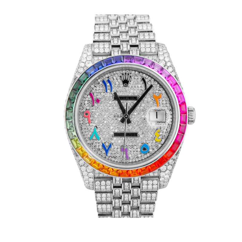 126300 41mm Datejust BUSSDOWN Rainbow Bezel with Rainbow Arabic