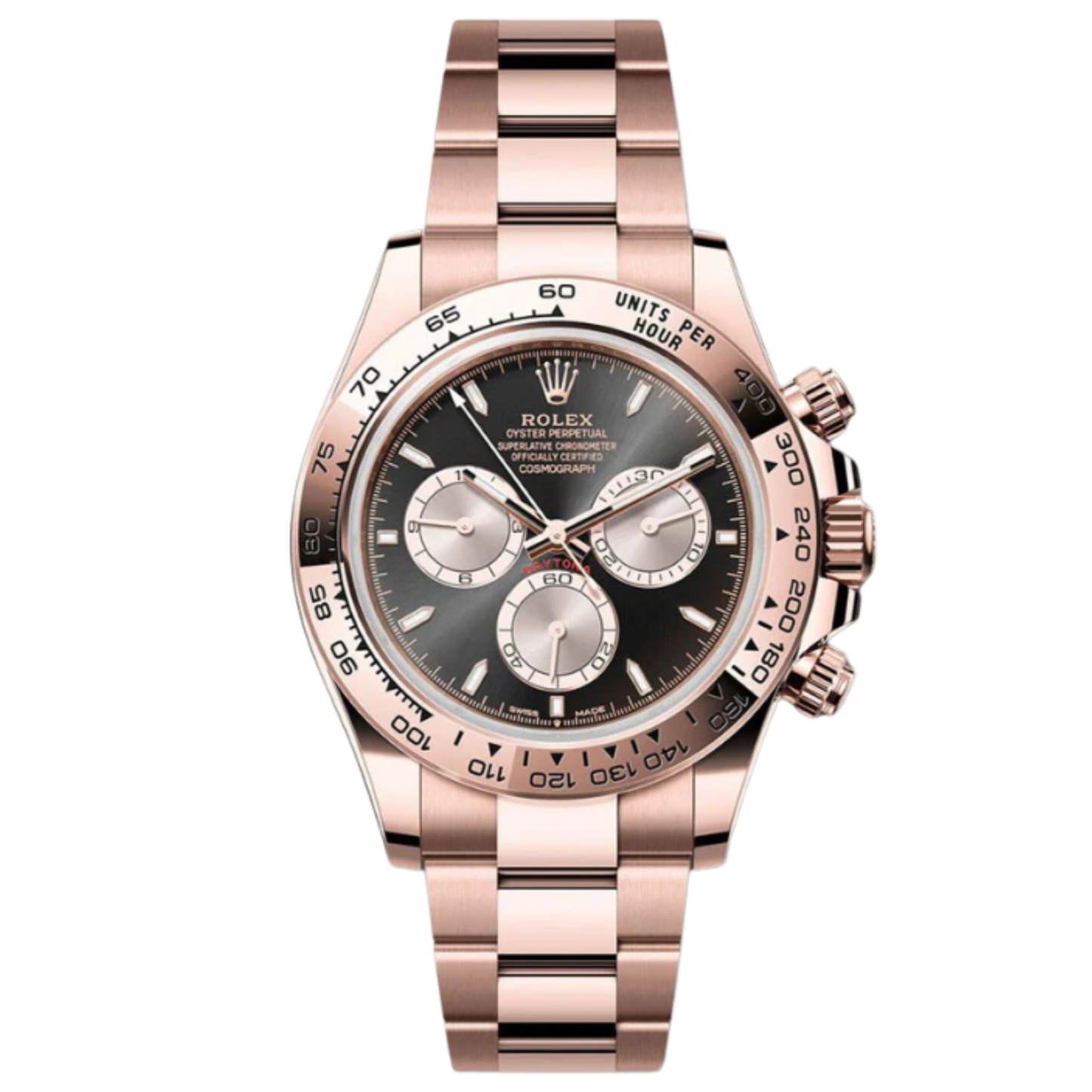 Rolex Daytona Ref. 126505 Rose Gold Black Dial with Silver Subdials