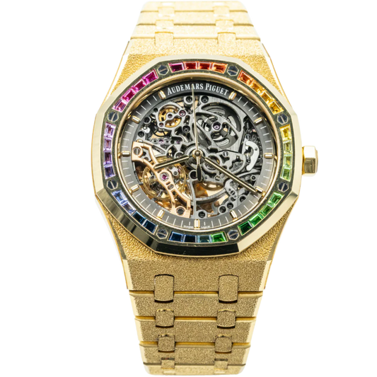 Audemars Piguet Royal Oak Ref. 15412BA.YG.1224BA.01 Frosted Gold Double Balance Wheel 41MM Yellow Gold Openworked