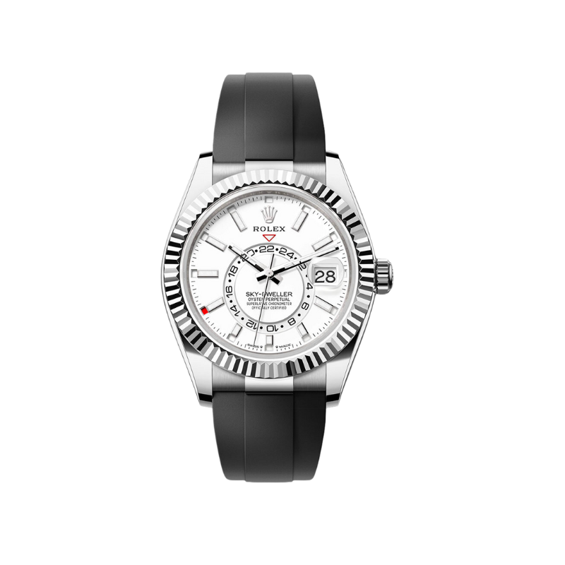 336239 White Gold Skydweller Oysterflex White Dial 2023 Brand New Complete with Box and Papers