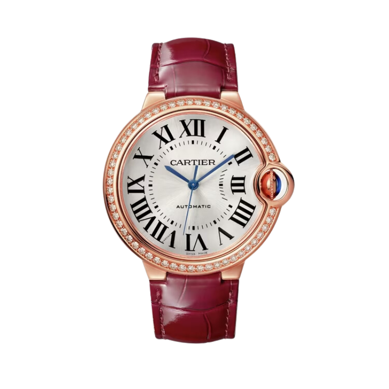 BALLON BLEU DE CARTIER 36 MM ROSE GOLD WITH SILVER SUNRAY BRUSHED DIAL