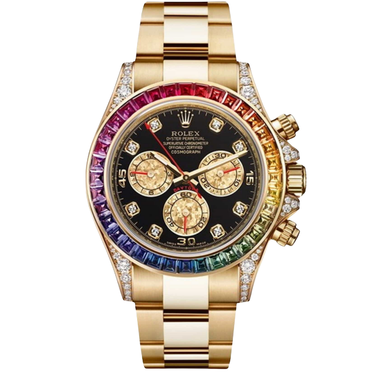 Rolex Daytona Ref. 116598RBOW Yellow Gold Rainbow Black Dial