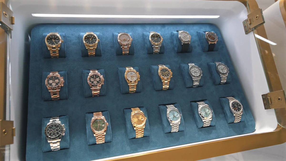 Watches displayed in Timepiece Trading’s collection
