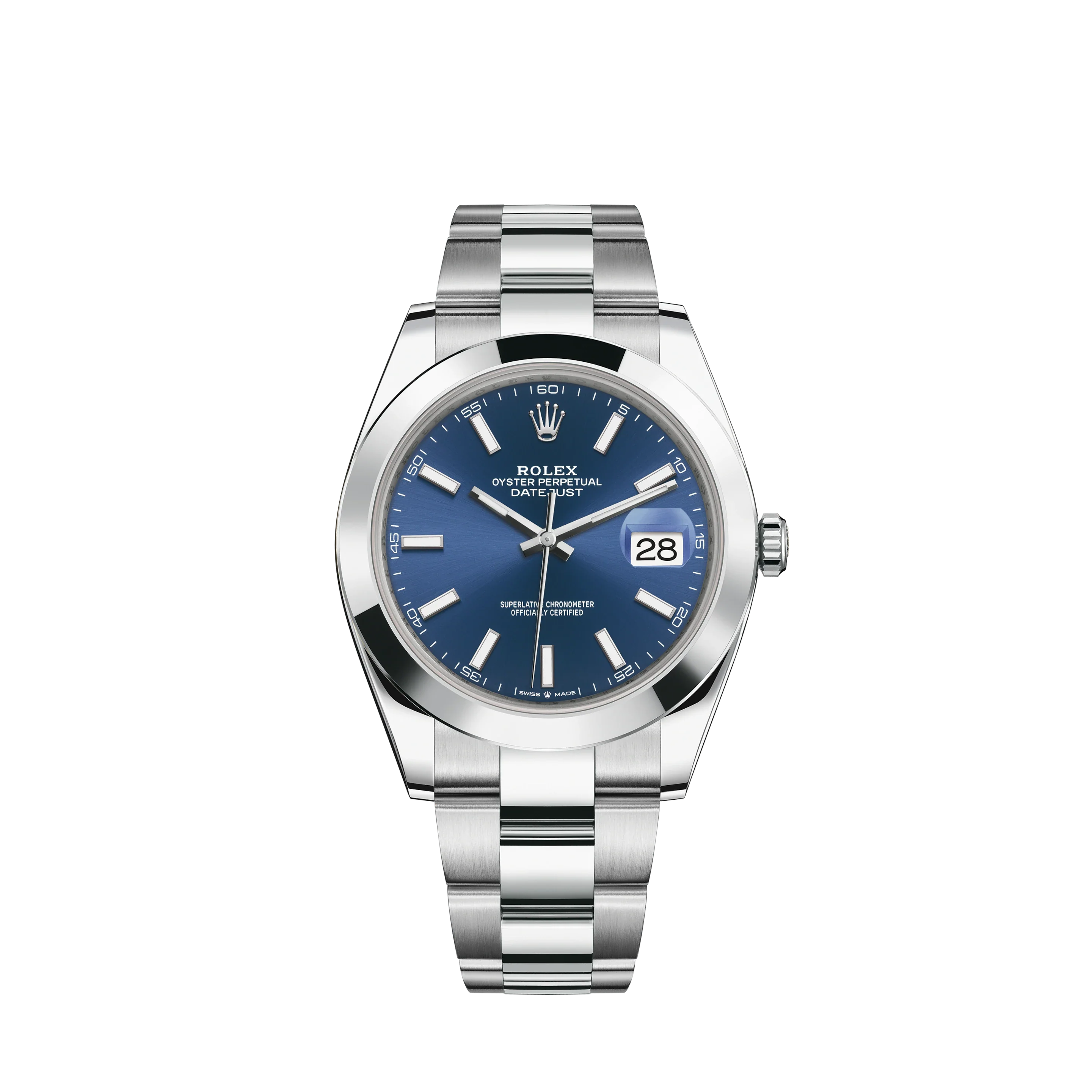 Rolex Datejust Ref. 126300 Blue Stick Dial on Oyster TPT Timepiece Trading