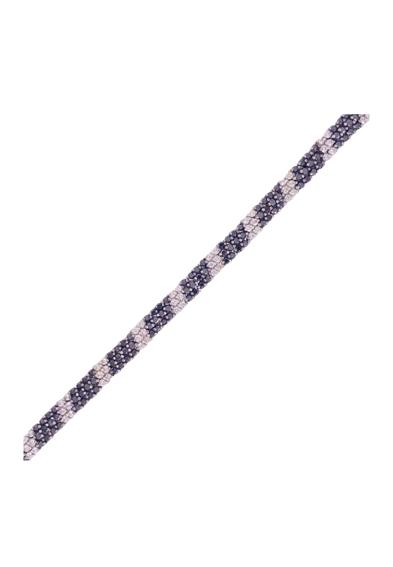 Black Diamond Bracelet 14 Karat White Gold 4.67 Carats