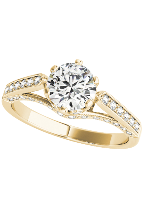 ENGAGEMENT RINGS SINGLE ROW PRONG SET