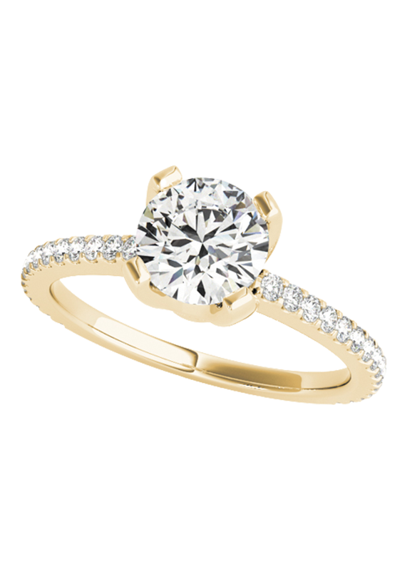 ENGAGEMENT RINGS SINGLE ROW PRONG SET
