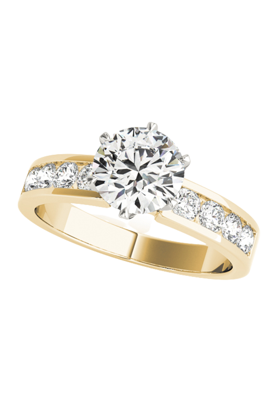 ENGAGEMENT RINGS SINGLE ROW CHANNEL SET