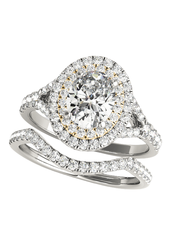 OVAL HALO ENGAGEMENT RING