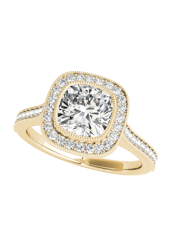 ENGAGEMENT RINGS HALO CUSHION