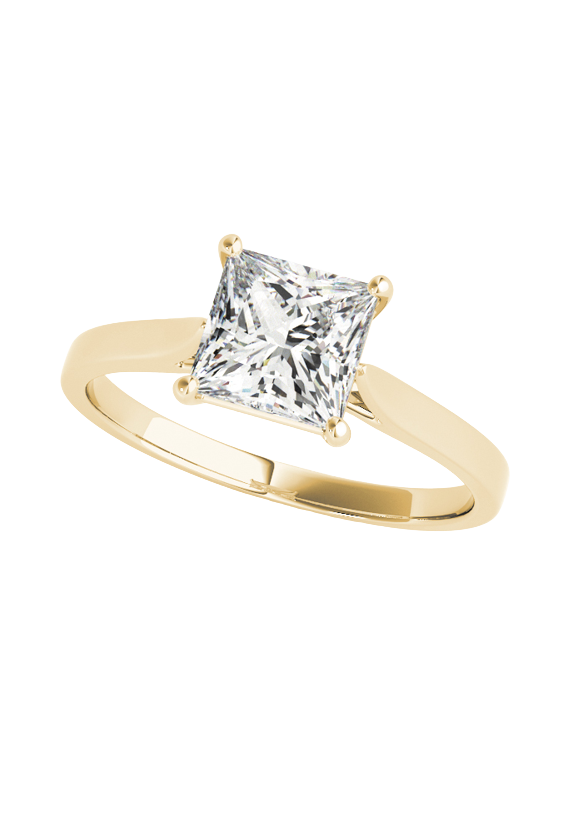 PRINCESS CUT SOLITAIRE ENGAGEMENT RING