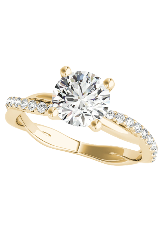 TWISTED DIA SHANK ENGAGEMENT RING