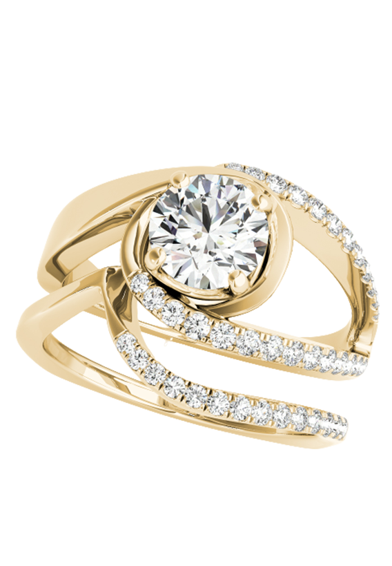 ENGAGEMENT RINGS BYPASS EURO SHANK