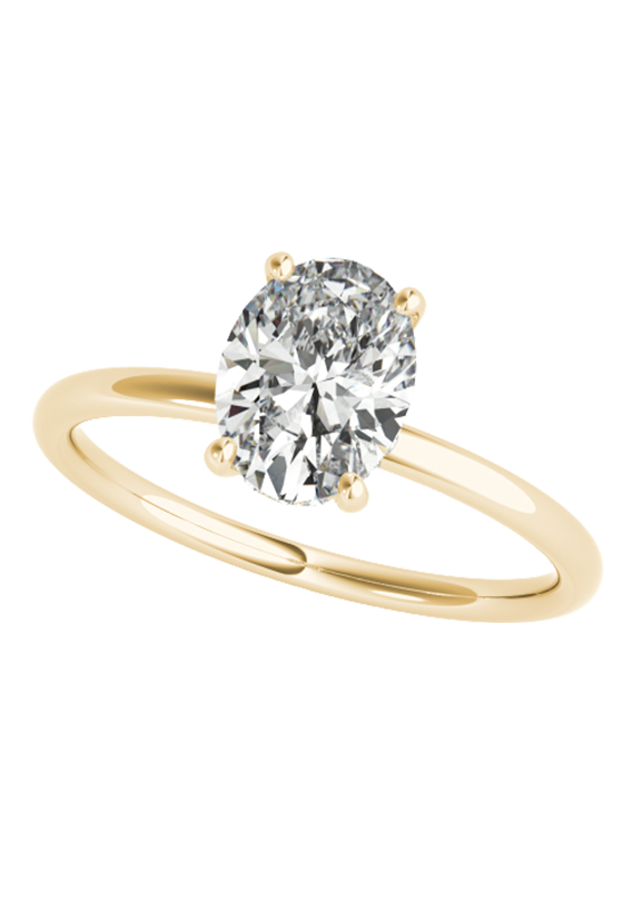 ENGAGEMENT RING OVAL CENTER