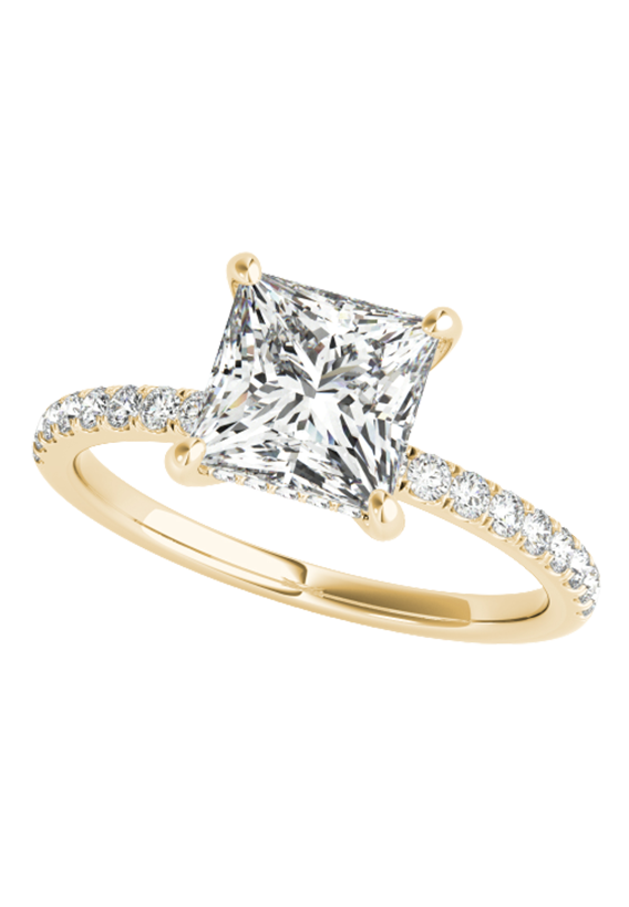 SINGLE ROW PRINCESS CUT CENTER