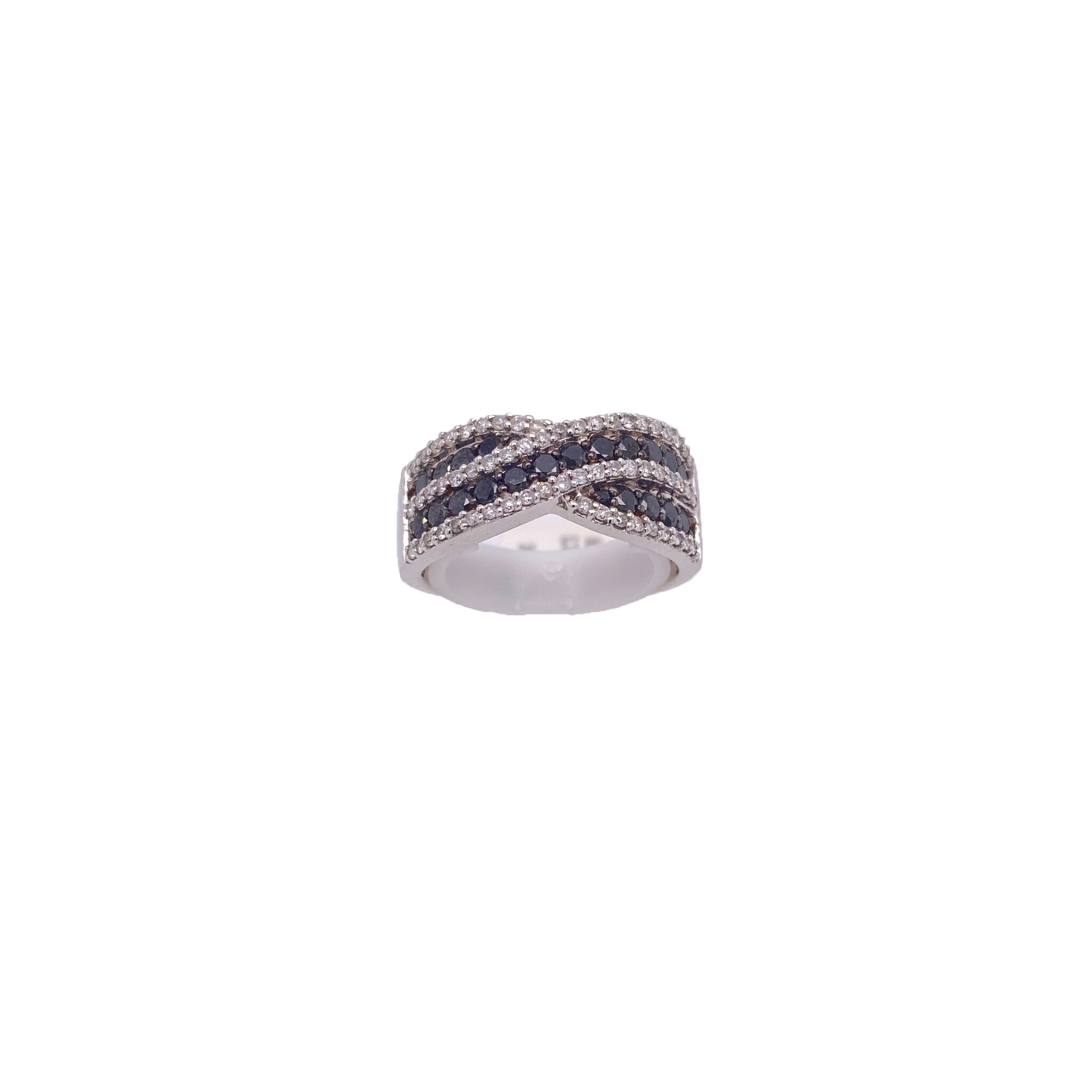 Black Diamond Ring 14 Karat White Gold 1.13 Carats