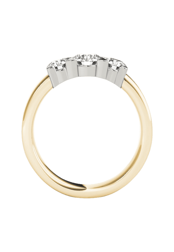 ENGAGEMENT RINGS 3 STONE ROUND