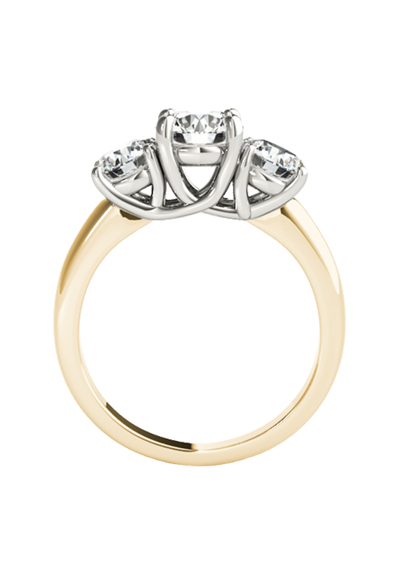 ENGAGEMENT RINGS 3 STONE ROUND