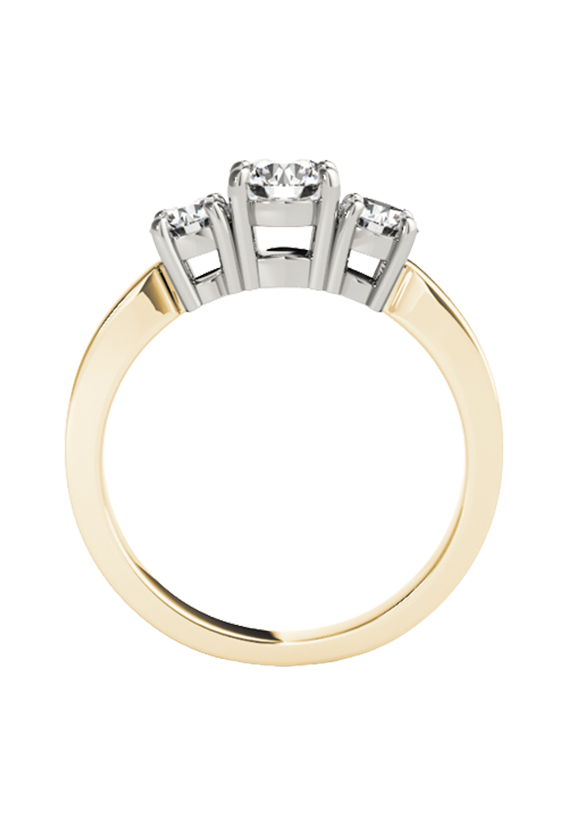 ENGAGEMENT RINGS 3 STONE ROUND