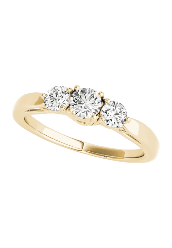 ENGAGEMENT RINGS 3 STONE ROUND