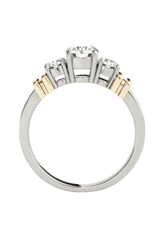 ENGAGEMENT RINGS 3 STONE ROUND