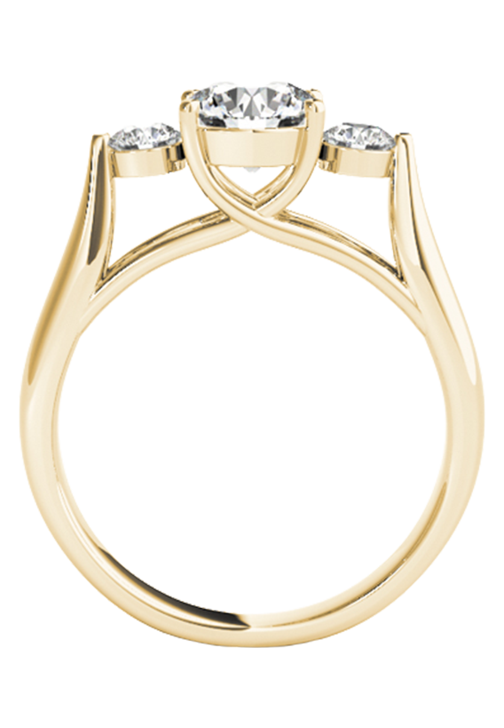 ENGAGEMENT RINGS 3 STONE ROUND