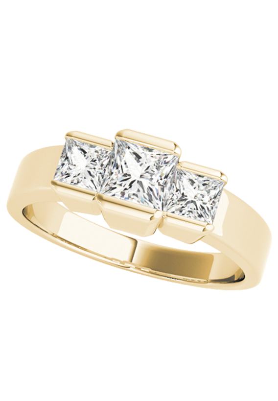 ENGAGEMENT RINGS 3 STONE PRINCESS