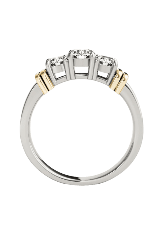ENGAGEMENT RINGS 3 STONE ROUND