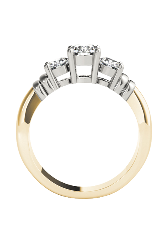 ENGAGEMENT RINGS 3 STONE ROUND