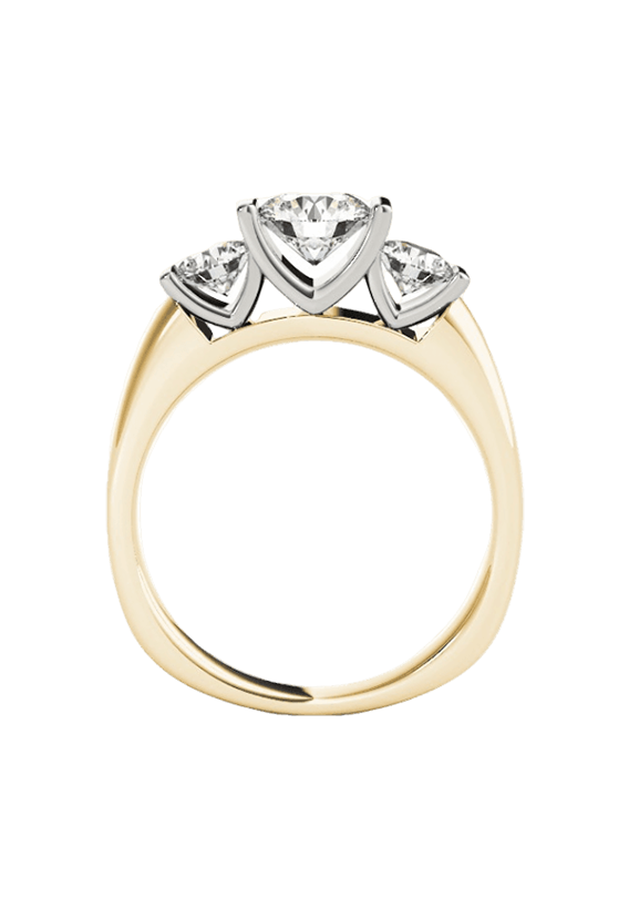ENGAGEMENT RINGS 3 STONE ROUND