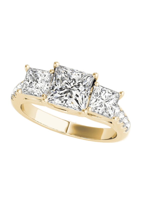 ENGAGEMENT RINGS 3 STONE PRINCESS