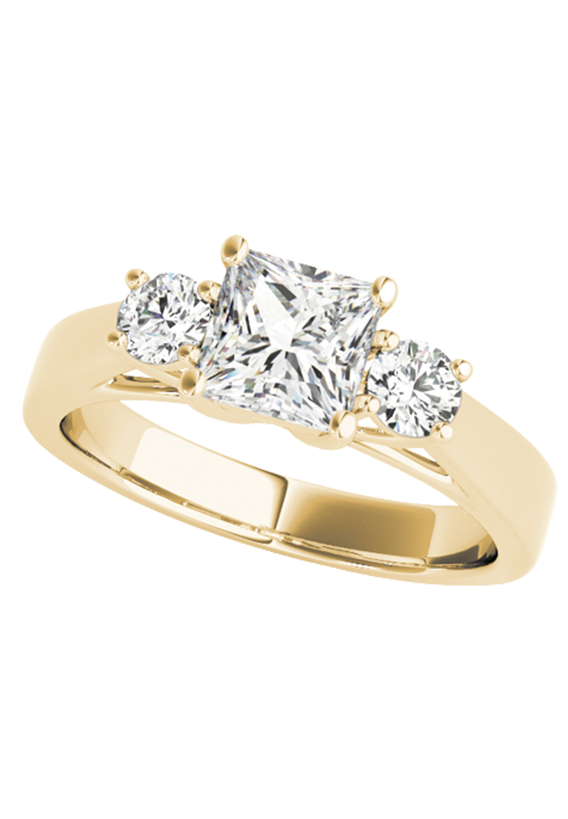 ENGAGEMENT RINGS 3 STONE PRINCESS