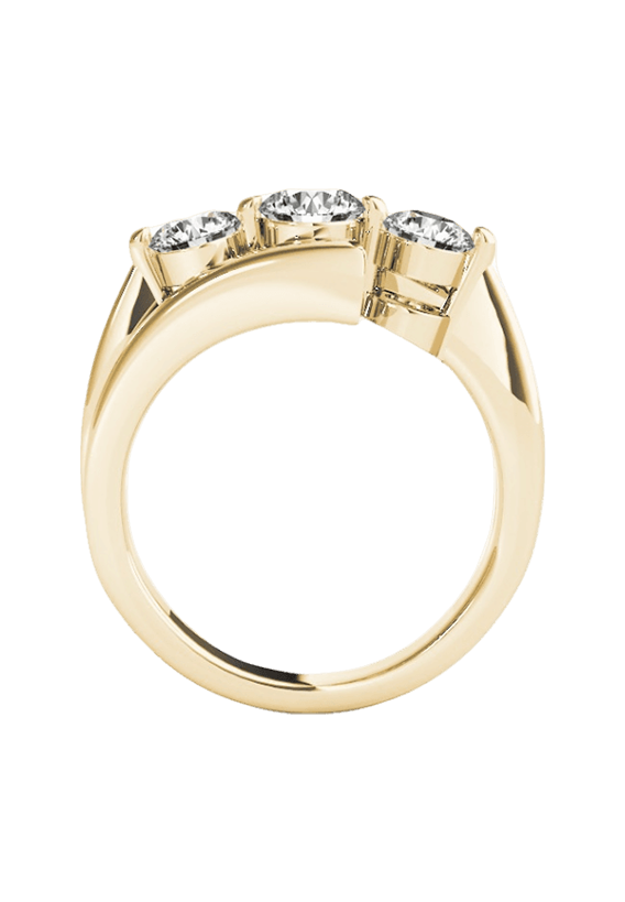 ENGAGEMENT RINGS 3 STONE ROUND