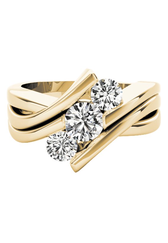 ENGAGEMENT RINGS 3 STONE ROUND