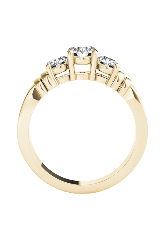 ENGAGEMENT RINGS 3 STONE ROUND