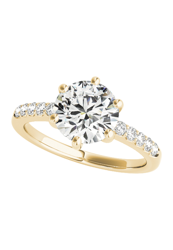 ENGAGEMENT RINGS SINGLE ROW PRONG SET