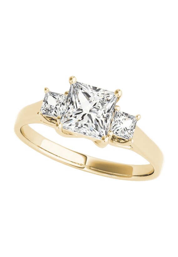 ENGAGEMENT RINGS 3 STONE PRINCESS