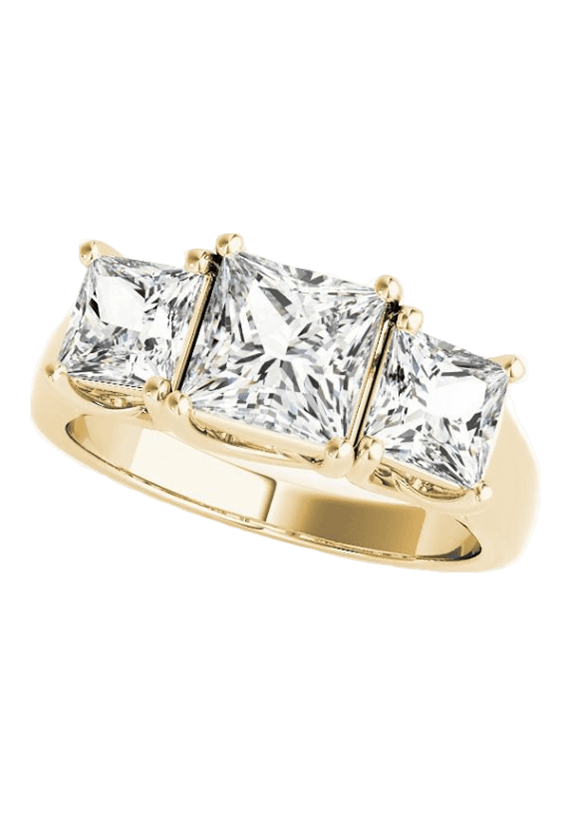 ENGAGEMENT RINGS 3 STONE PRINCESS