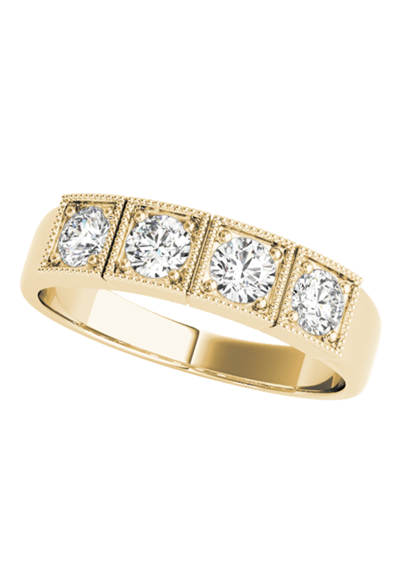 ENGAGEMENT RINGS 3 STONE ROUND