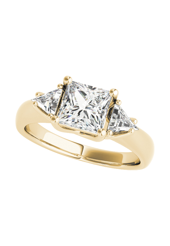 ENGAGEMENT RINGS 3 STONE PRINCESS