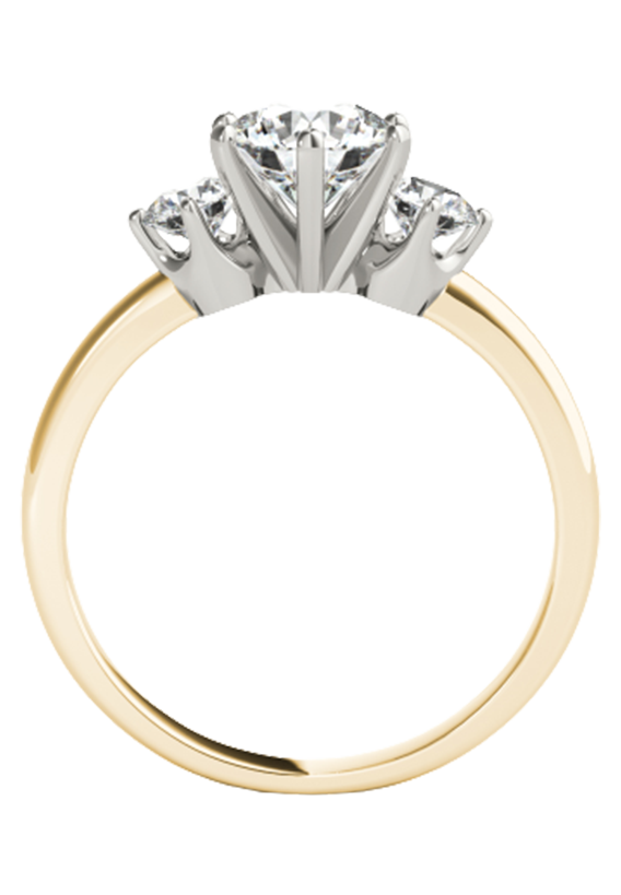 ENGAGEMENT RINGS 3 STONE ROUND