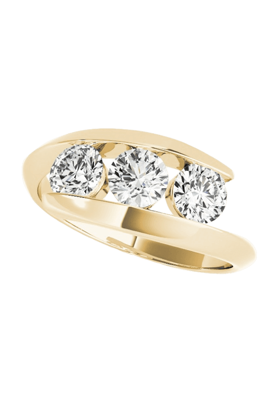 ENGAGEMENT RINGS 3 STONE ROUND