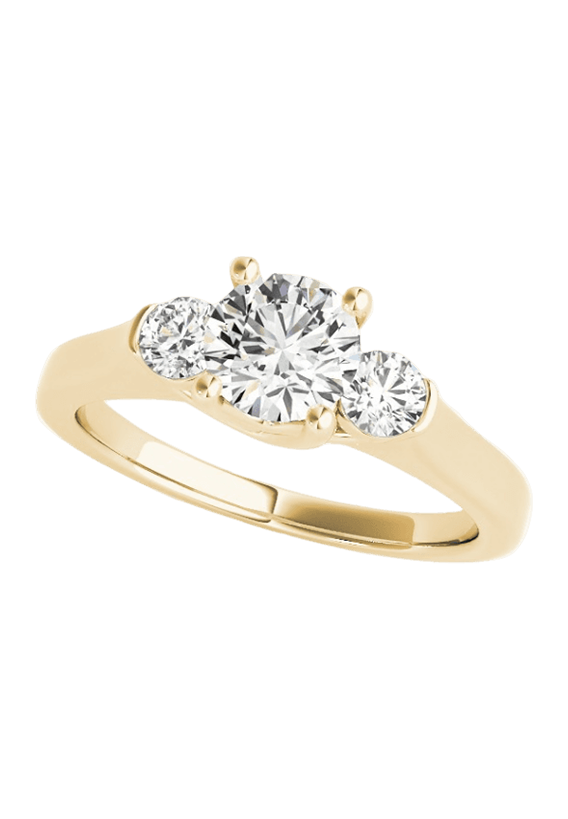 ENGAGEMENT RINGS 3 STONE ROUND