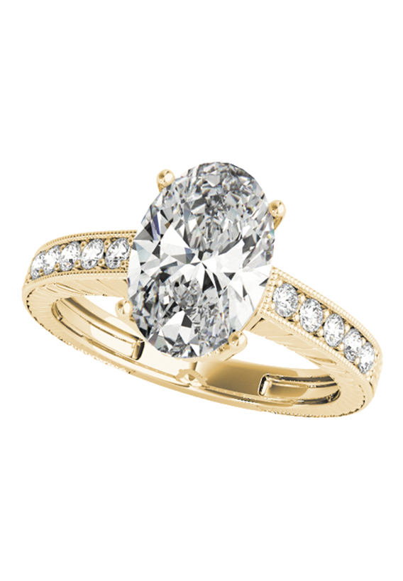 ENGAGEMENT RINGS 3 STONE ROUND