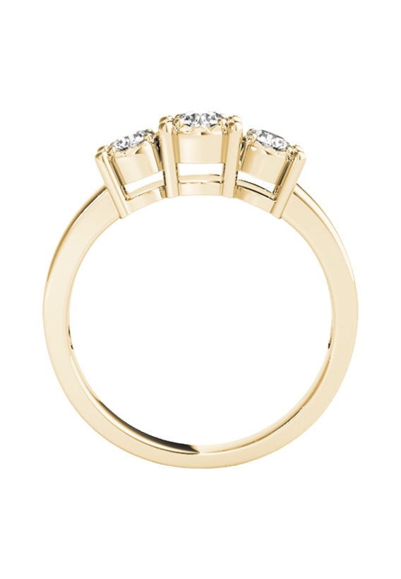 ENGAGEMENT RINGS 3 STONE ROUND