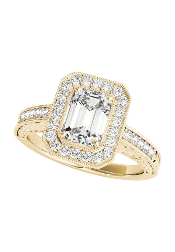 ENGAGEMENT RINGS HALO EMERALD
