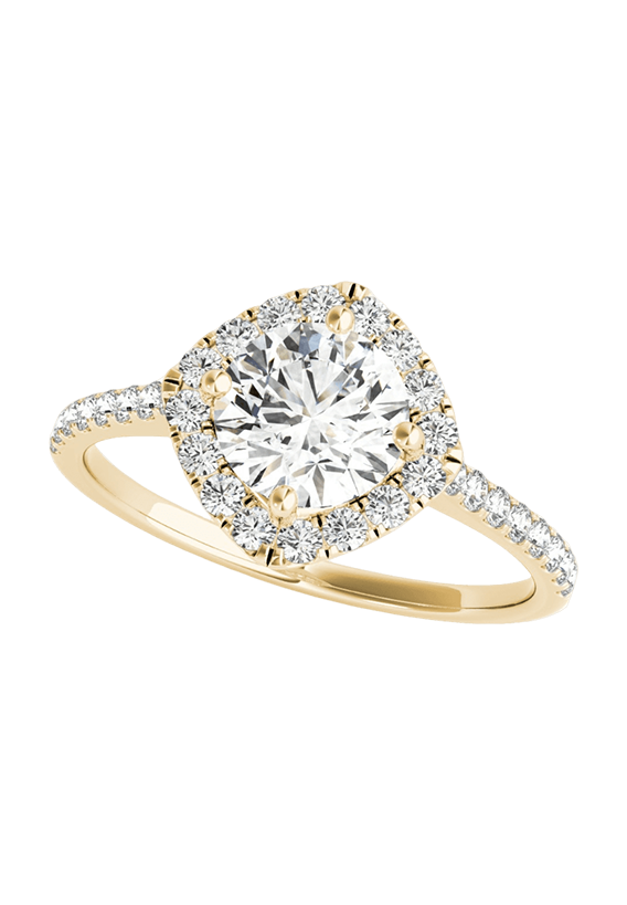 ROUND CENTER CUSHION HALO