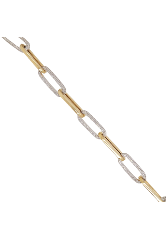 Ladies Paperclip Bracelet 2.50 Carats